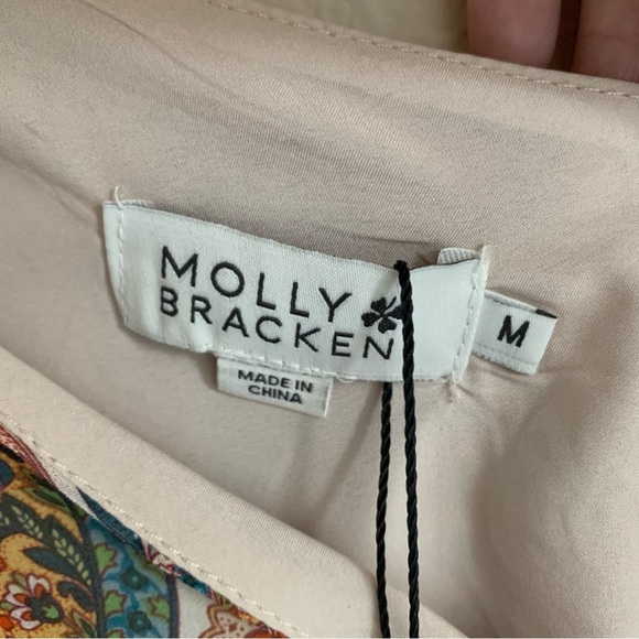 NWT Molly Bracken Rani Camel Dress Size M - Picture 4 of 7